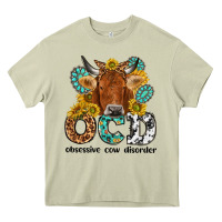 Mossy obsessive cow disorder Heavy Core Tee - NancyCooperArtShop