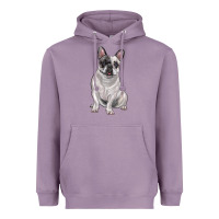 Lavender white black french bulldog Heavyweight Hoodie - LillyAllenDesigns