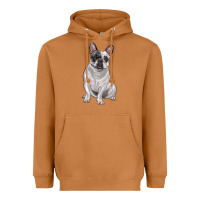 Meerkat white black french bulldog Heavyweight Hoodie - LillyAllenDesigns