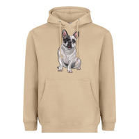 Mushroom white black french bulldog Heavyweight Hoodie - LillyAllenDesigns