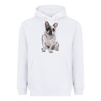White white black french bulldog Heavyweight Hoodie - LillyAllenDesigns