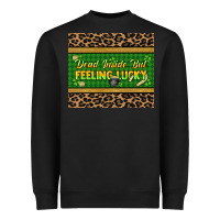 Black Dead inside but feeling lucky 20oz skinny tumbler Heavyweight Sweatshirt - HowdyJamesFarm