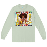 Matcha summer vibes afro kid Long Sleeve Tee - TumblerDesignByShophia