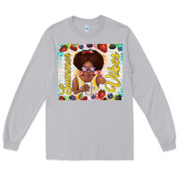 Moon Dust summer vibes afro kid Long Sleeve Tee - TumblerDesignByShophia