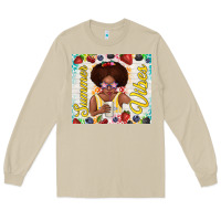 Mushroom summer vibes afro kid Long Sleeve Tee - TumblerDesignByShophia
