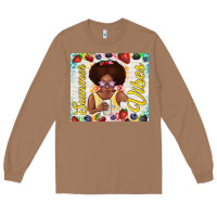 Toasted Coconut summer vibes afro kid Long Sleeve Tee - TumblerDesignByShophia