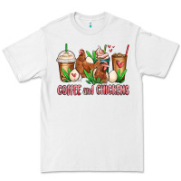 White chicken   coffee cups Premium Tee - MaliasSmallBusiness