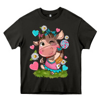 Asphalt little cute cow Heavy Core Tee - NancyCooperArtShop