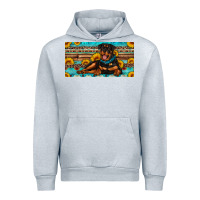Heather Grey rottweiler with sunflowers license plate Urban Hoodie - Artiststas