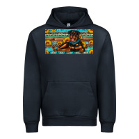 Navy rottweiler with sunflowers license plate Urban Hoodie - Artiststas
