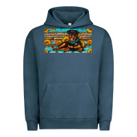 Pigment Midnight Navy rottweiler with sunflowers license plate Urban Hoodie - Artiststas