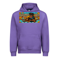 Tulip rottweiler with sunflowers license plate Urban Hoodie - Artiststas