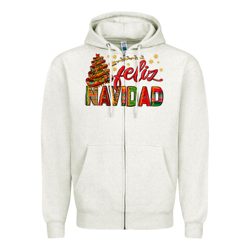 Feliz Navidad With Sombrero Tree Zipper Hoodie by BundleAndBundleShop | Teevron