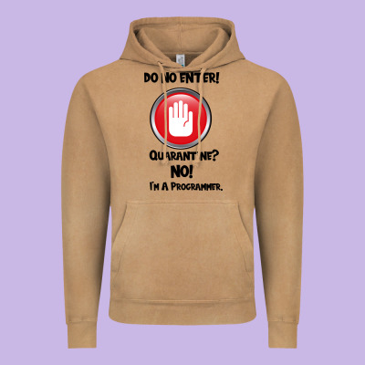 I'm Not In Quarantine I'm A Programmer Vintage Hoodie Designed By Bettercallsaul