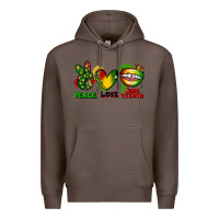Coffee peace love juneteenth Premium Hoodie - FaDigitalArtStudio