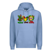 Colony Blue peace love juneteenth Premium Hoodie - FaDigitalArtStudio