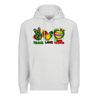 Dove Grey peace love juneteenth Premium Hoodie - FaDigitalArtStudio