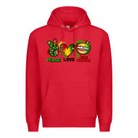 Red peace love juneteenth Premium Hoodie - FaDigitalArtStudio
