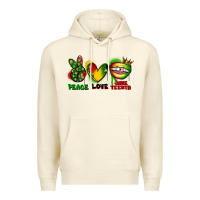 Sandshell peace love juneteenth Premium Hoodie - FaDigitalArtStudio