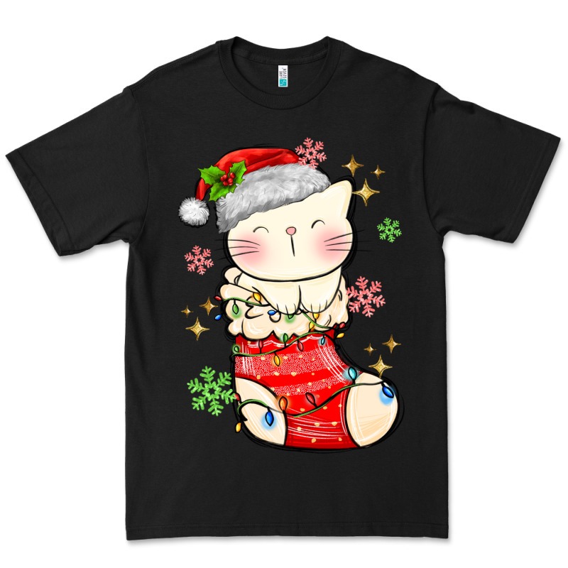 Christmas Cat In Premium Tee by MaliasSmallBusiness | Teevron