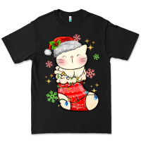 Black christmas cat in Premium Tee - MaliasSmallBusiness