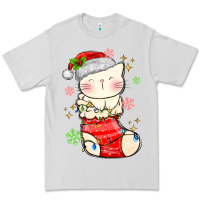 Dove Grey christmas cat in Premium Tee - MaliasSmallBusiness