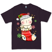 Plum christmas cat in Premium Tee - MaliasSmallBusiness