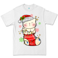 White christmas cat in Premium Tee - MaliasSmallBusiness