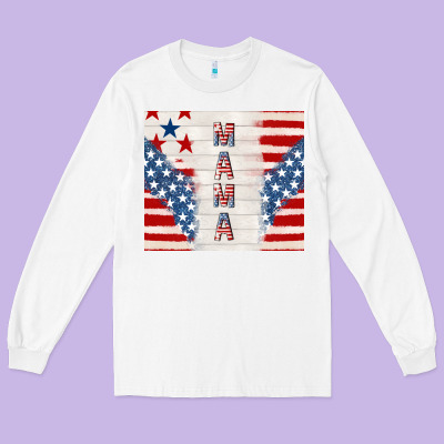 Mama Usa Long Sleeve Tee Designed By Tumblerdesignbyshophia