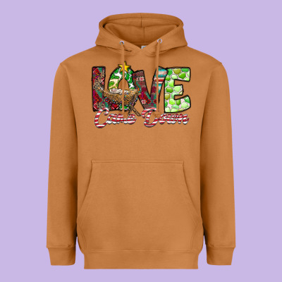 Love Came Down Heavyweight Hoodie Designed By Cowhidedigitalart