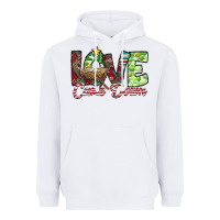 White Love Came Down Heavyweight Hoodie - CowhideDigitalArt