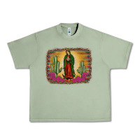 Oil Green western our lady of Guadalupe Urban Heavy Tee - JahusDesignShop