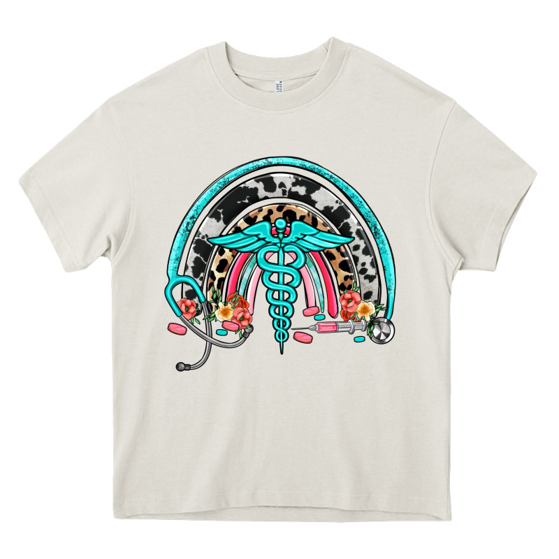 Nurse Rainbow Heavy Core Tee by NancyCooperArtShop | Teevron