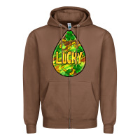 Chestnut St.patrick's teardrop earrings Zipper Hoodie - FaDigitalArtStudio