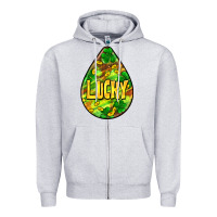 Heather Grey St.patrick's teardrop earrings Zipper Hoodie - FaDigitalArtStudio