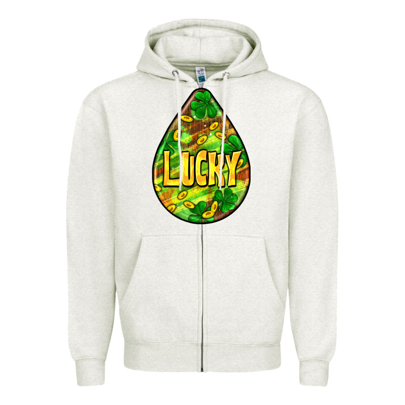 St.patrick's Teardrop Earrings Zipper Hoodie by FaDigitalArtStudio | Teevron