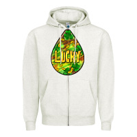 Oatmeal Heather St.patrick's teardrop earrings Zipper Hoodie - FaDigitalArtStudio