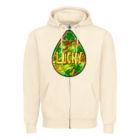 Sandshell St.patrick's teardrop earrings Zipper Hoodie - FaDigitalArtStudio