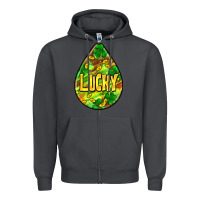 Smoke St.patrick's teardrop earrings Zipper Hoodie - FaDigitalArtStudio