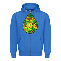 True Royal St.patrick's teardrop earrings Zipper Hoodie - FaDigitalArtStudio