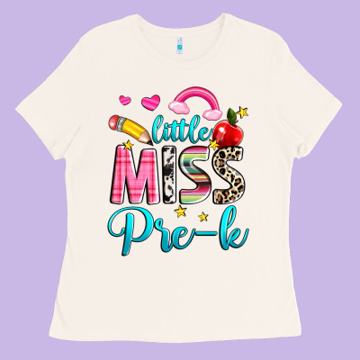 Little Miss Pre K Ladies Tee Designed By Nancycooperartshop