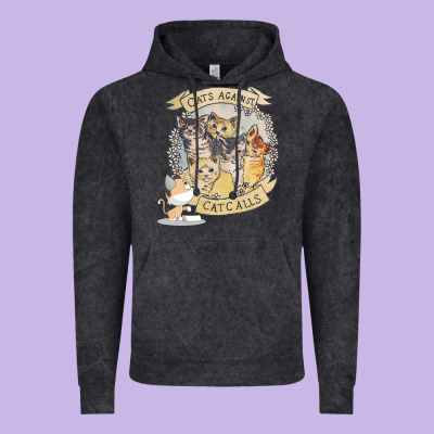 Cats Against Cat Calls Vintage Hoodie Designed By Bettercallsaul