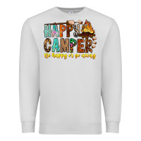 Dove Grey Happy Camper Be Happy Or Go Away Premium Sweatshirt - CowhideDigitalArt