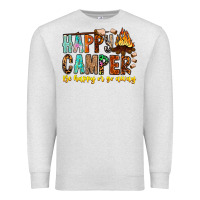Oatmeal Heather Happy Camper Be Happy Or Go Away Premium Sweatshirt - CowhideDigitalArt