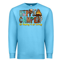 Ocean Blue Happy Camper Be Happy Or Go Away Premium Sweatshirt - CowhideDigitalArt