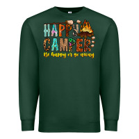 Sports Green Happy Camper Be Happy Or Go Away Premium Sweatshirt - CowhideDigitalArt