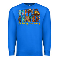 True Royal Happy Camper Be Happy Or Go Away Premium Sweatshirt - CowhideDigitalArt
