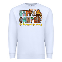 White Happy Camper Be Happy Or Go Away Premium Sweatshirt - CowhideDigitalArt