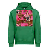 Emerald easter heifer with bunny ears seamless pattern Urban Hoodie - Artiststas