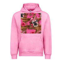 Fuchsia Pink easter heifer with bunny ears seamless pattern Urban Hoodie - Artiststas